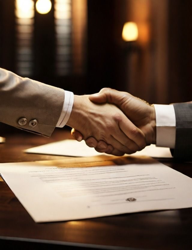 Business men shaking hands